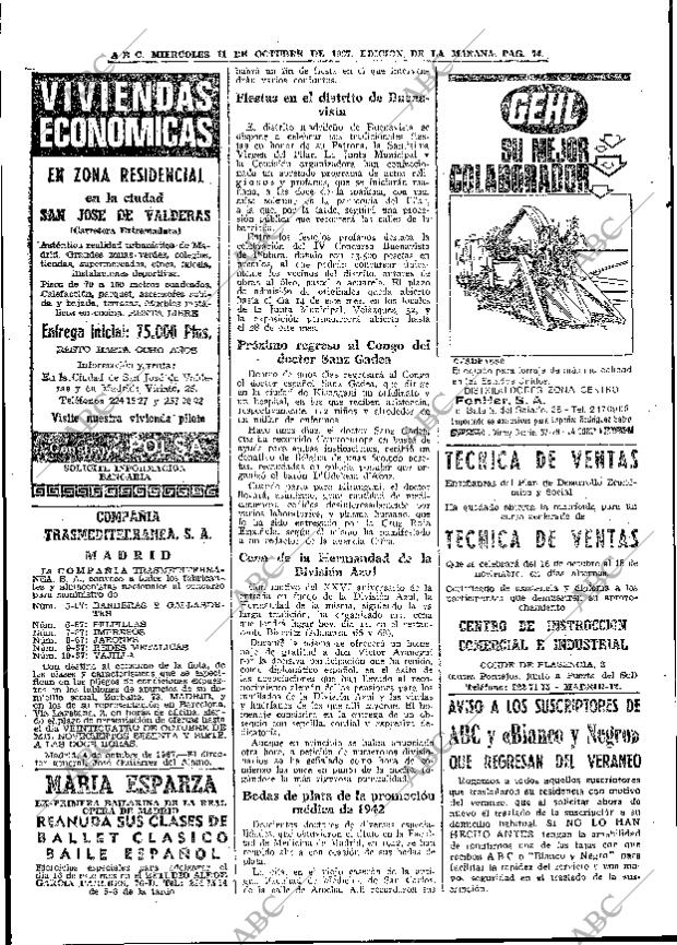 ABC MADRID 11-10-1967 página 74