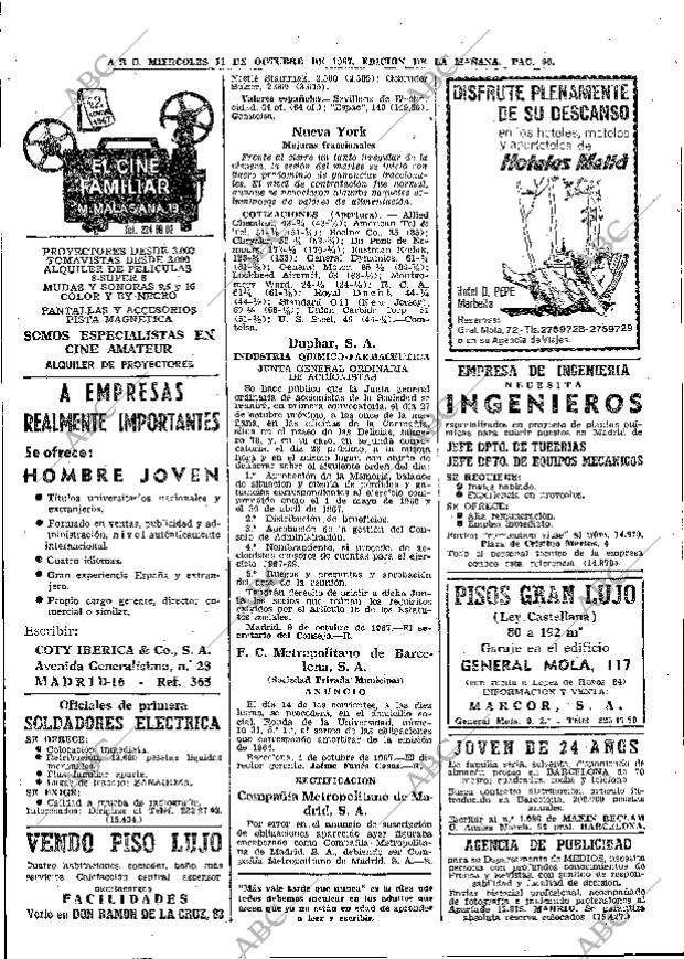 ABC MADRID 11-10-1967 página 90