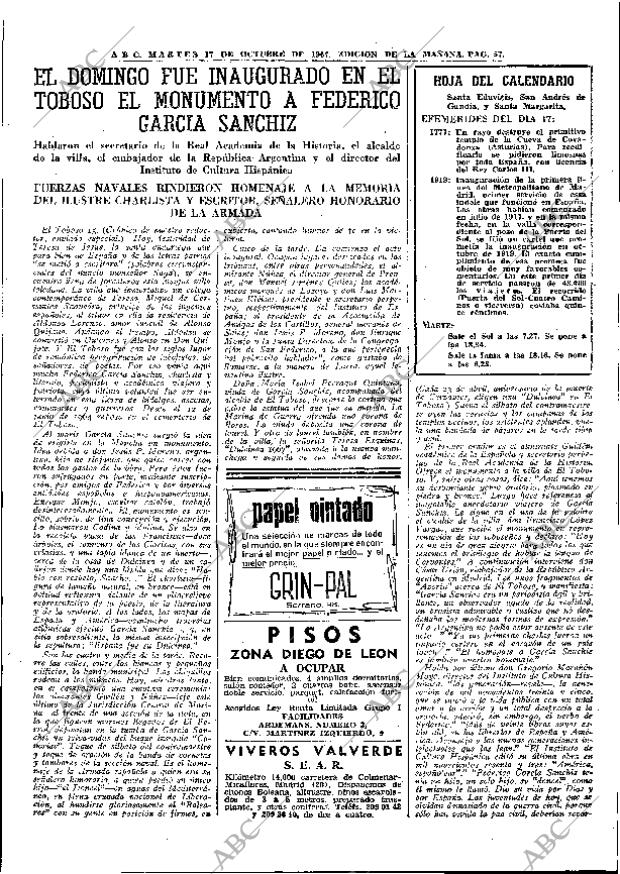 ABC MADRID 17-10-1967 página 53