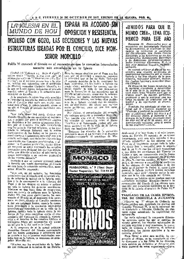 ABC MADRID 20-10-1967 página 61