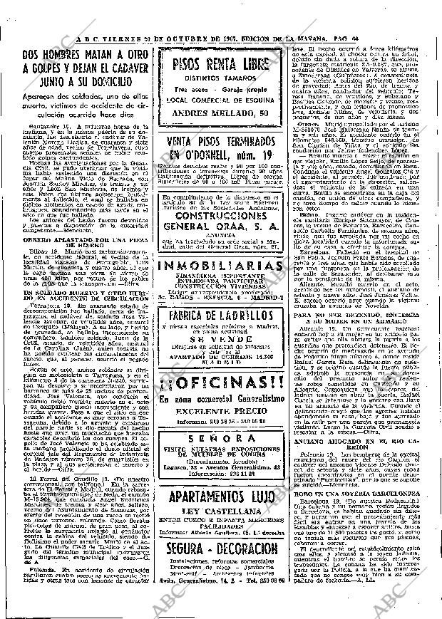 ABC MADRID 20-10-1967 página 64