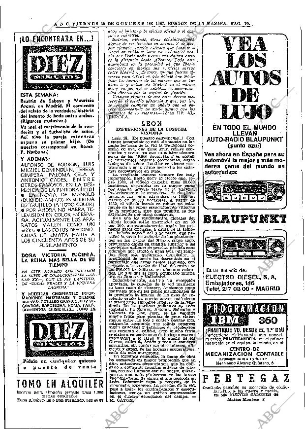 ABC MADRID 20-10-1967 página 70