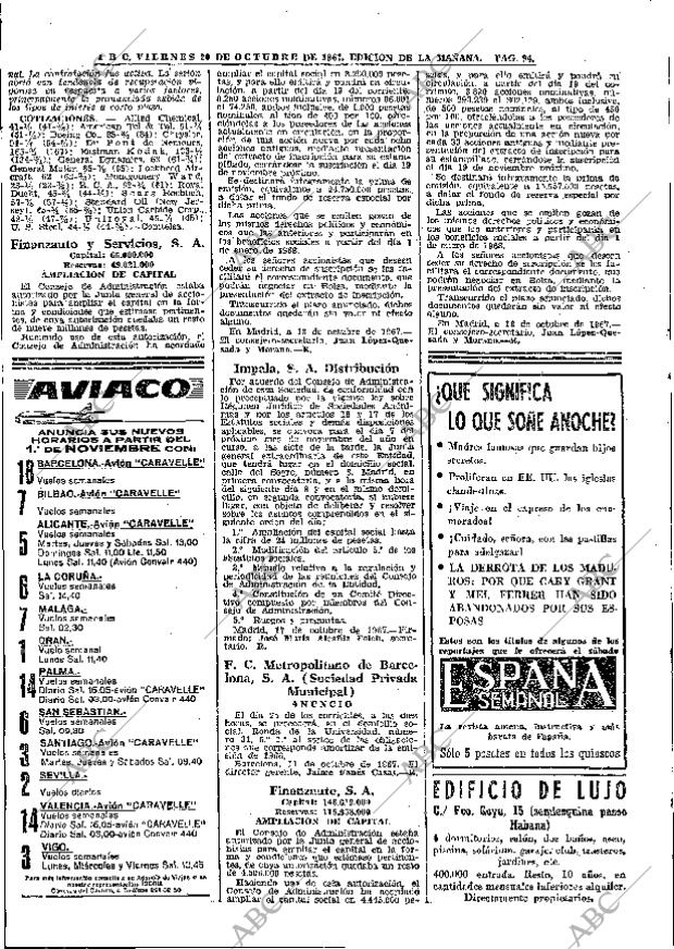 ABC MADRID 20-10-1967 página 94