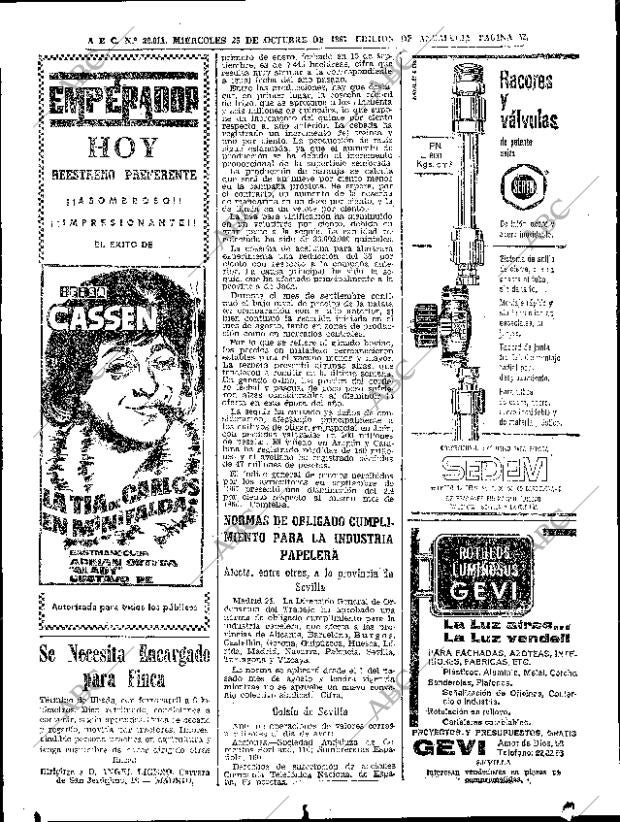 ABC SEVILLA 25-10-1967 página 52