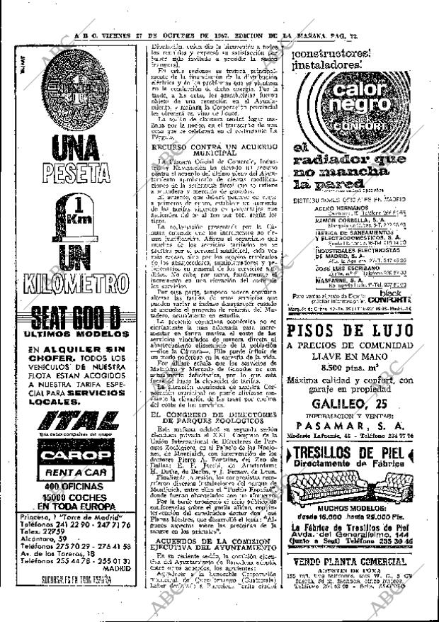 ABC MADRID 27-10-1967 página 72