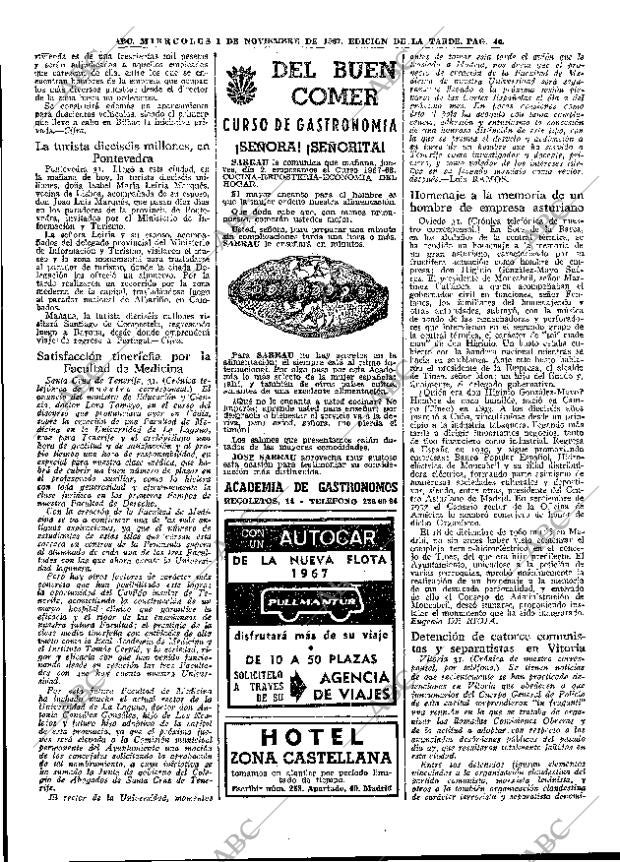 ABC MADRID 01-11-1967 página 40