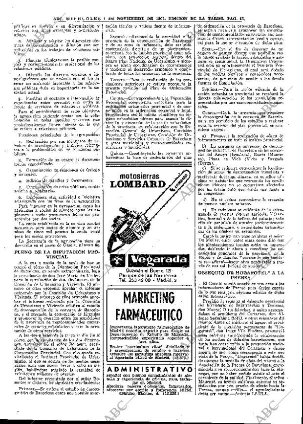 ABC MADRID 01-11-1967 página 43
