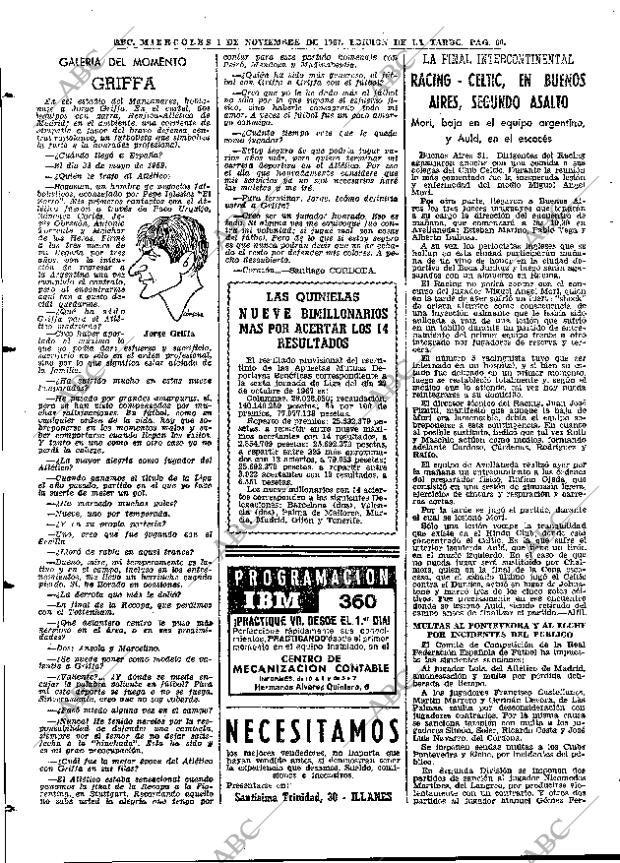 ABC MADRID 01-11-1967 página 66