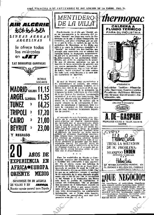 ABC MADRID 10-11-1967 página 74