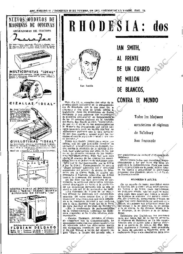 ABC MADRID 11-11-1967 página 72