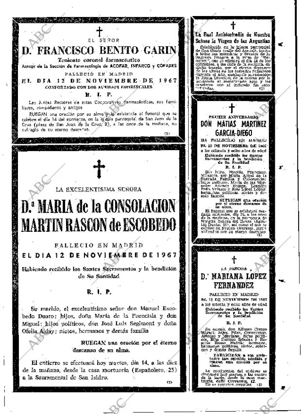 ABC MADRID 14-11-1967 página 105