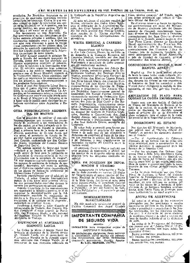 ABC MADRID 14-11-1967 página 48