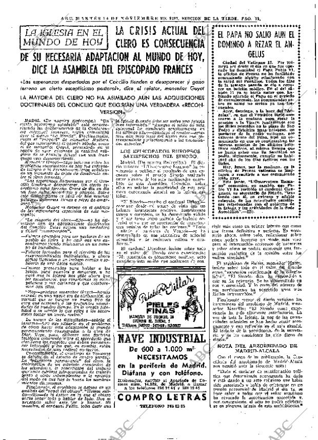ABC MADRID 14-11-1967 página 57