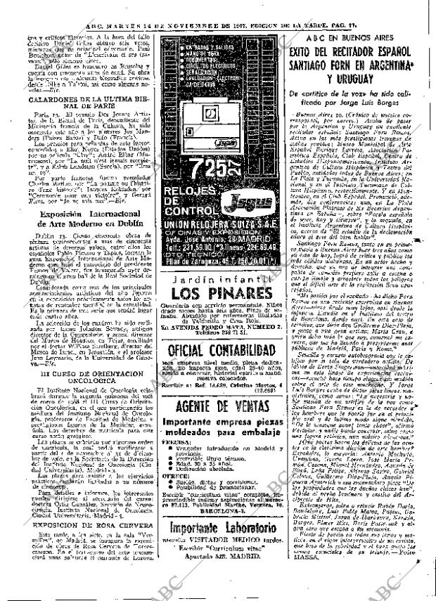 ABC MADRID 14-11-1967 página 77