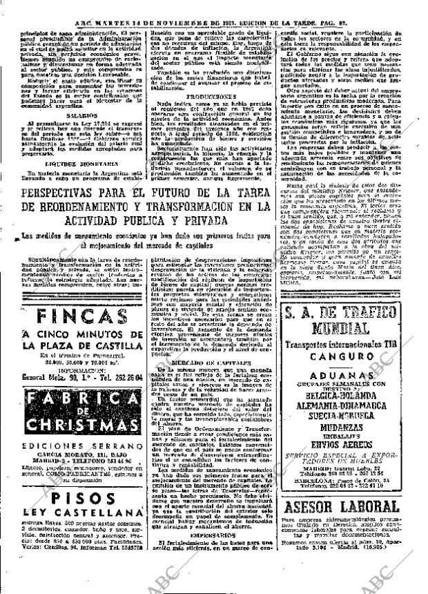 ABC MADRID 14-11-1967 página 82