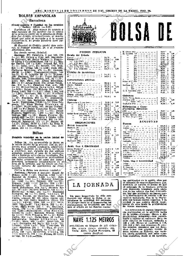 ABC MADRID 14-11-1967 página 84