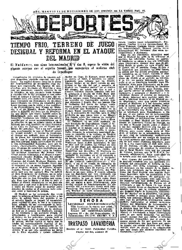 ABC MADRID 14-11-1967 página 87