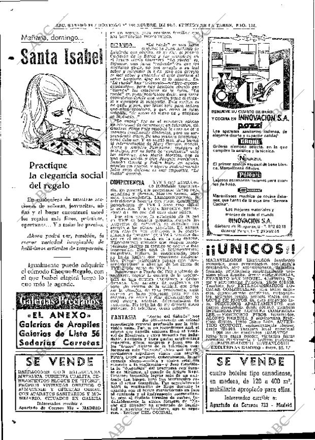 ABC MADRID 18-11-1967 página 112