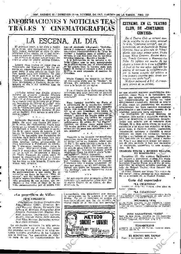 ABC MADRID 18-11-1967 página 115