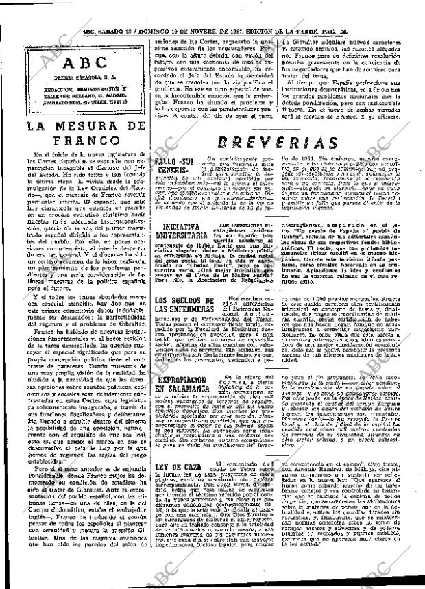 ABC MADRID 18-11-1967 página 56