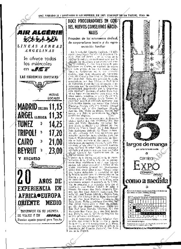 ABC MADRID 18-11-1967 página 66