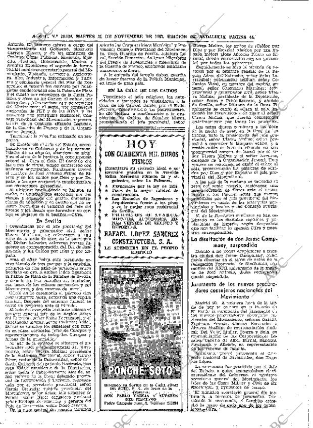 ABC SEVILLA 21-11-1967 página 44