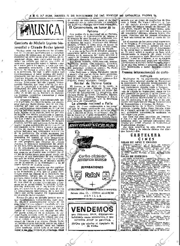 ABC SEVILLA 21-11-1967 página 71