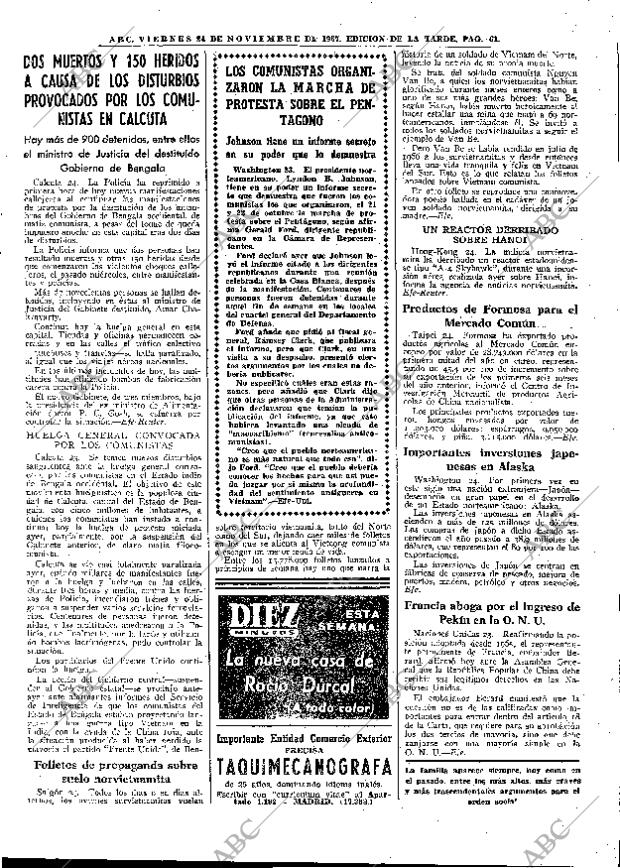 ABC MADRID 24-11-1967 página 61