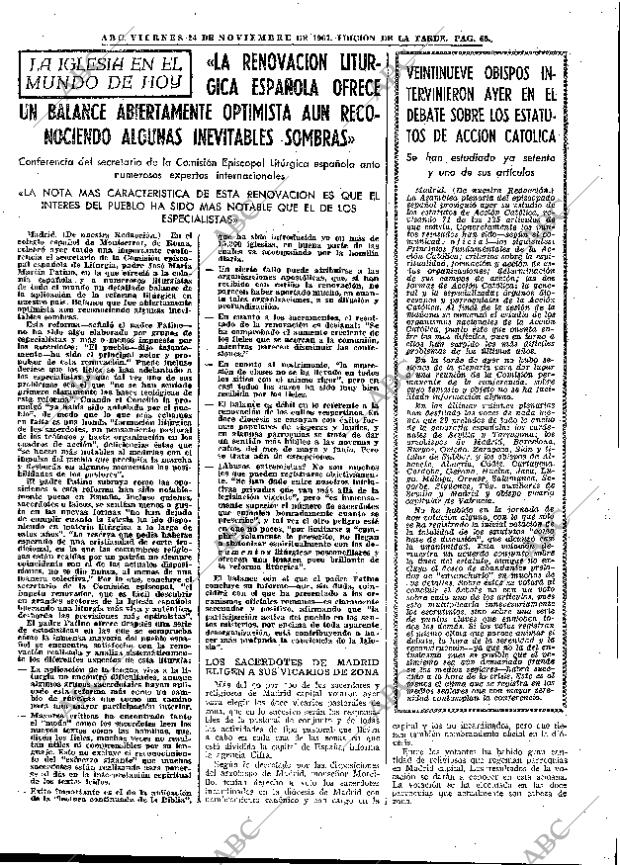 ABC MADRID 24-11-1967 página 65