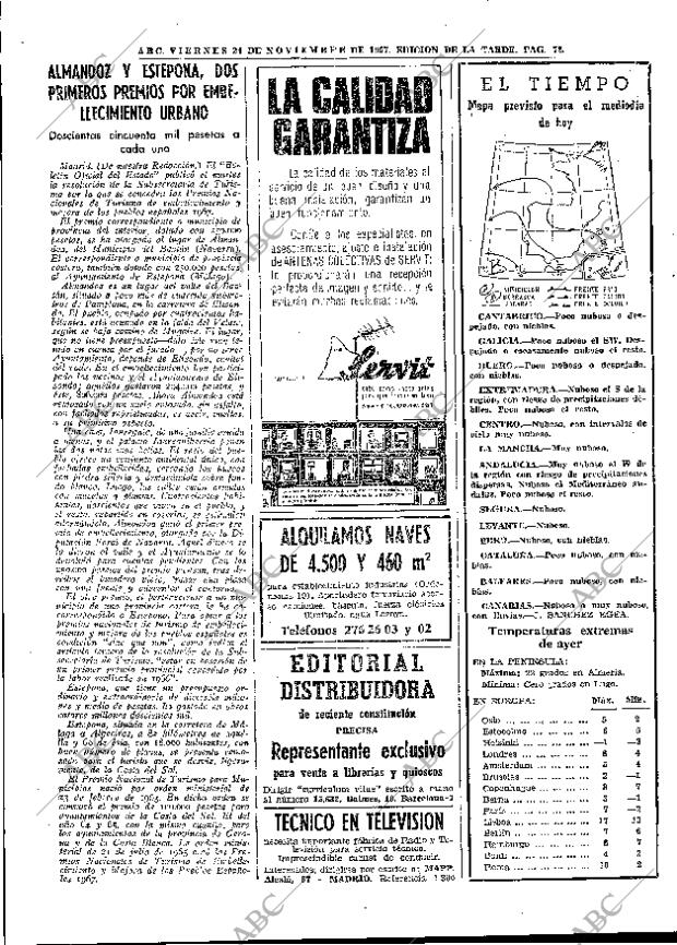 ABC MADRID 24-11-1967 página 72