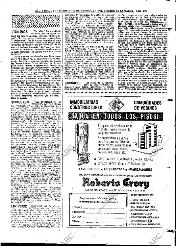 ABC MADRID 25-11-1967 página 113