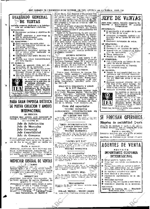 ABC MADRID 25-11-1967 página 116