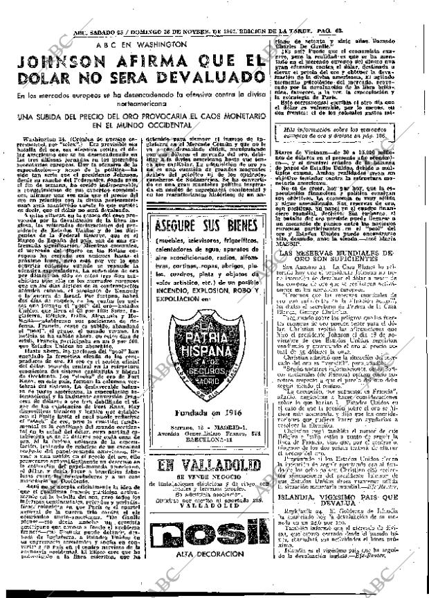 ABC MADRID 25-11-1967 página 63