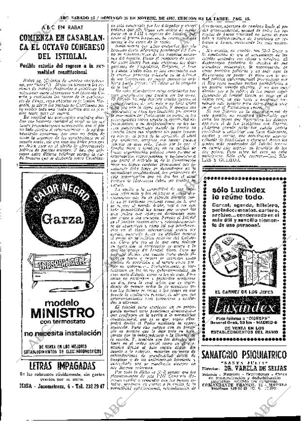 ABC MADRID 25-11-1967 página 66