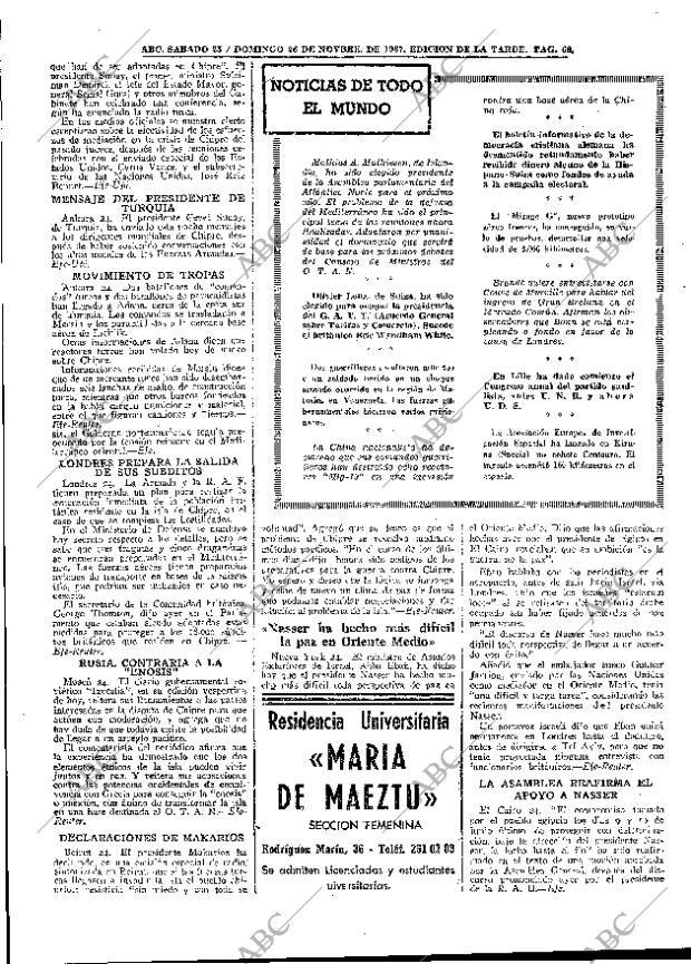 ABC MADRID 25-11-1967 página 68