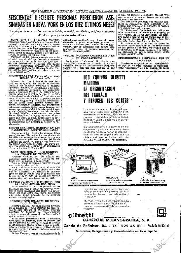ABC MADRID 25-11-1967 página 73