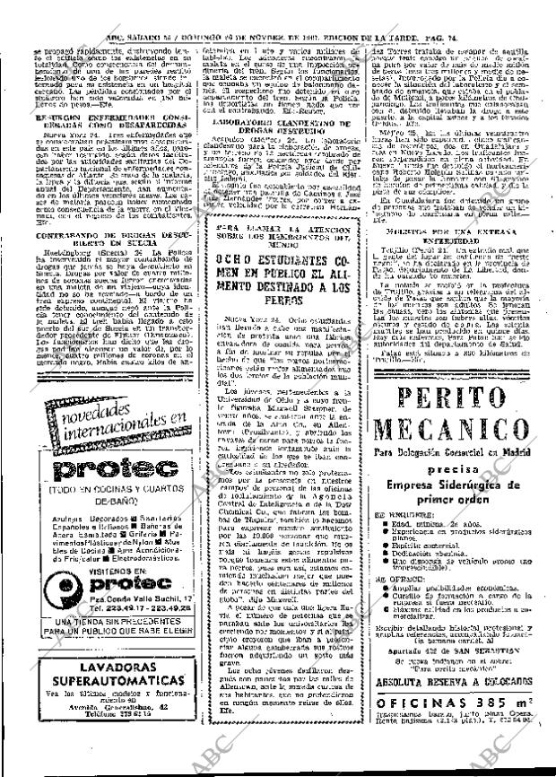 ABC MADRID 25-11-1967 página 74