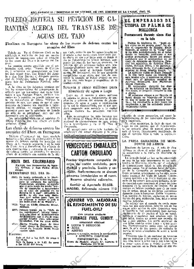 ABC MADRID 25-11-1967 página 77