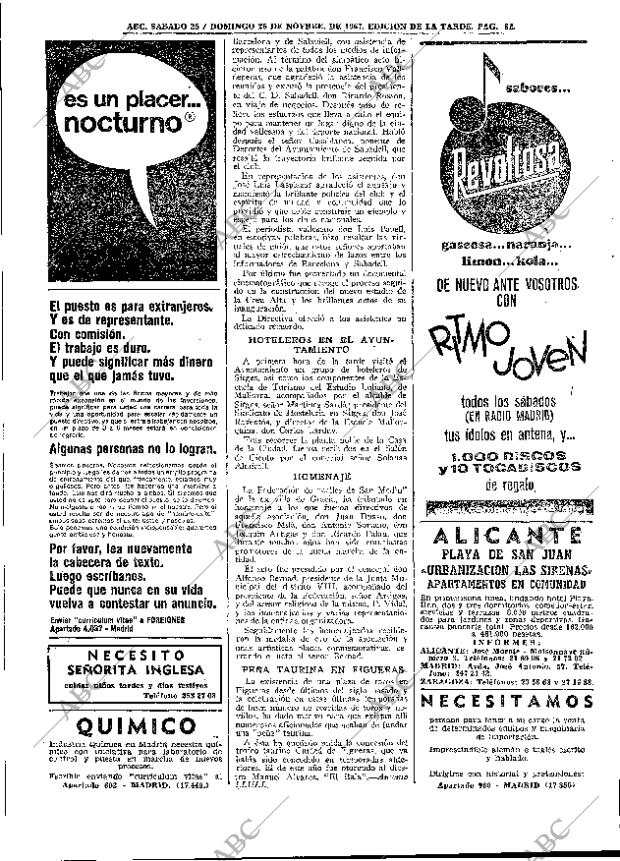 ABC MADRID 25-11-1967 página 82