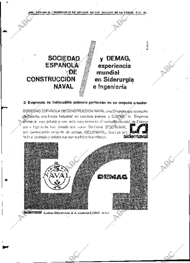 ABC MADRID 25-11-1967 página 96