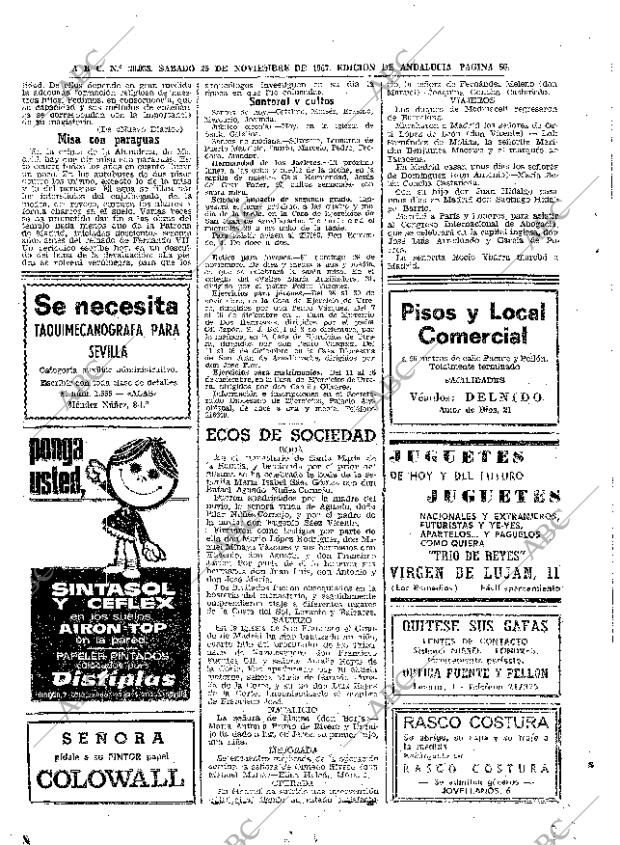 ABC SEVILLA 25-11-1967 página 56