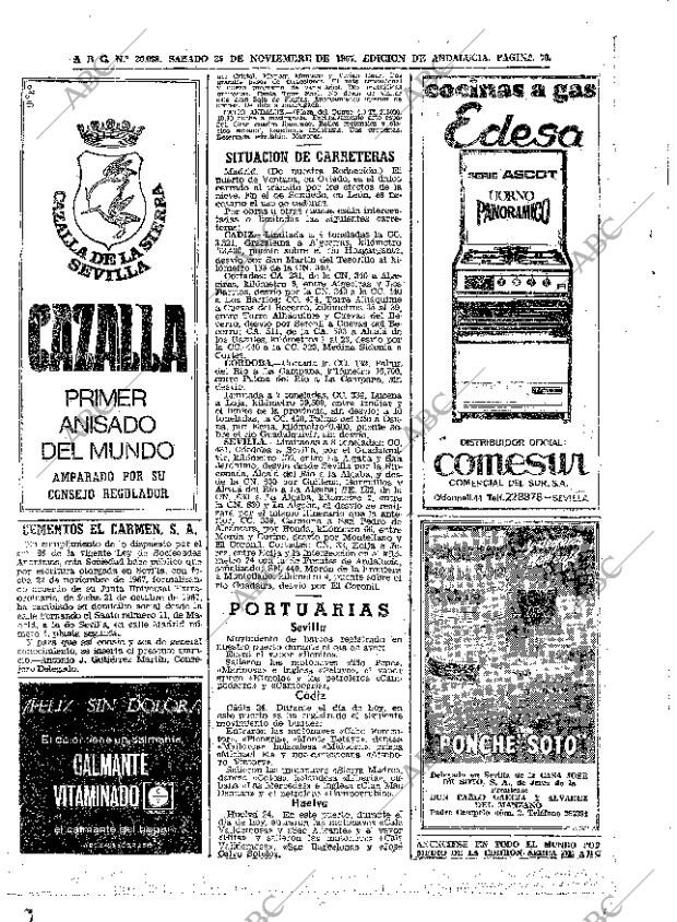 ABC SEVILLA 25-11-1967 página 70