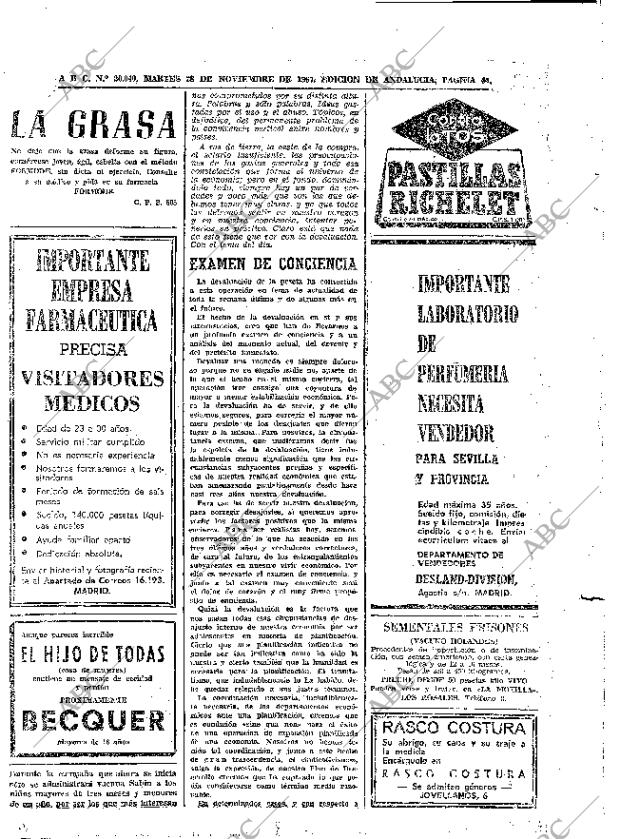 ABC SEVILLA 28-11-1967 página 44