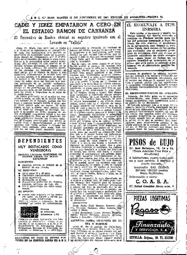 ABC SEVILLA 28-11-1967 página 71