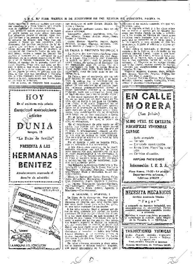 ABC SEVILLA 28-11-1967 página 74