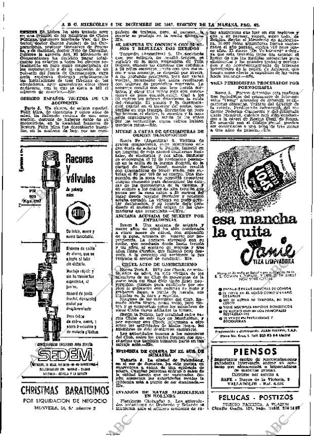 ABC MADRID 06-12-1967 página 62