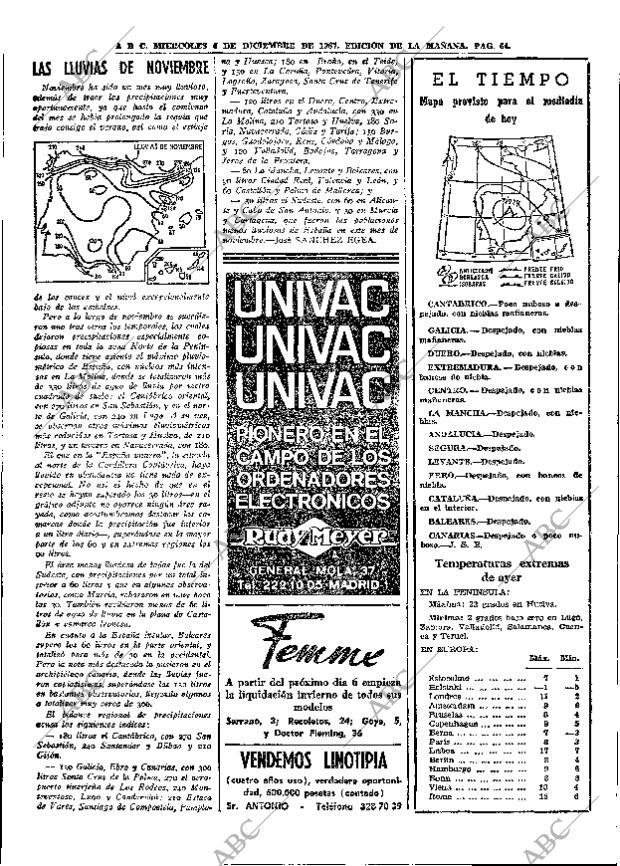 ABC MADRID 06-12-1967 página 64