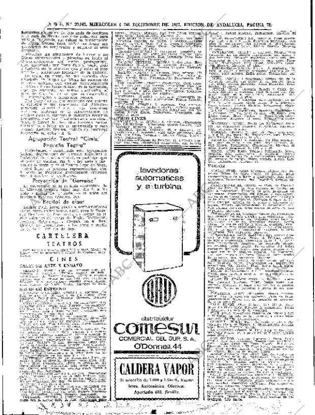 ABC SEVILLA 06-12-1967 página 70