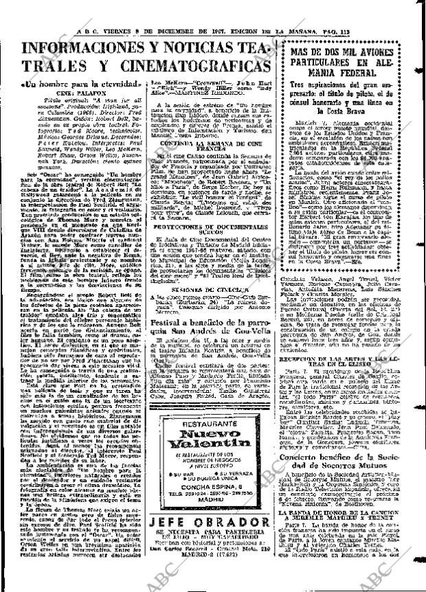 ABC MADRID 08-12-1967 página 113