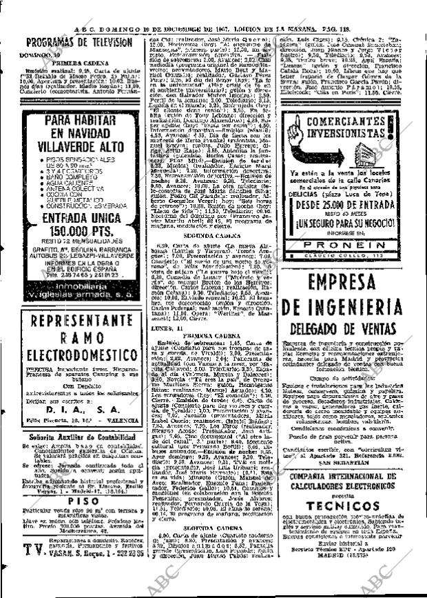 ABC MADRID 10-12-1967 página 118